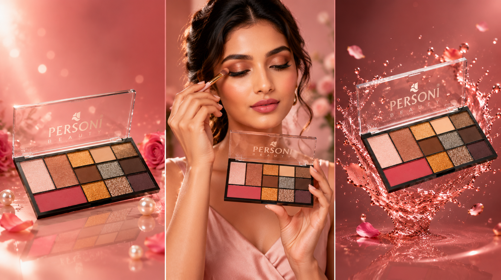 PERSONI Beauty 12 Colors Eyeshadow Palette | Matte & Shimmer Finish | Highly Pigmented Long-Lasting Makeup Palette