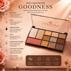 PERSONI Beauty 12 Colors Eyeshadow Palette | Matte & Shimmer Finish | Highly Pigmented Long-Lasting Makeup Palette