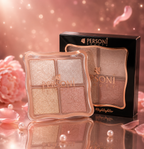 PERSONI Beauty 4-Color Highlighter Palette – Radiant Glow Shimmer Highlighter