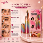 BLAWLESS 2-in-1 Eyebrow Trimmer & Facial Hair Remover for Women – Rechargeable Precision Shaver for Ladies