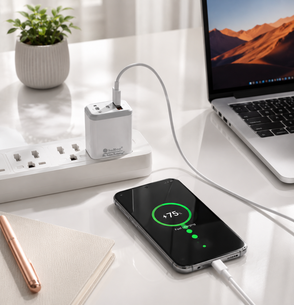 SoRoo 120W GaN Fast Charger with Type-C Cable