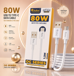 SoRoo 80W USB to Type-C Fast Charging Data Cable (1.2 Meter) | High-Speed Sync Cable with 1-Year Warranty
