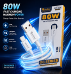 SoRoo 80W USB to Type-C Fast Charging Data Cable (1.2 Meter) | High-Speed Sync Cable with 1-Year Warranty