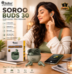 SoRoo Buds 30 Bluetooth 5.4 Wireless Earbuds with ANC & ANR, Hi-Res Audio, Type-C Fast Charging, 42H Playtime & 1 Year Warranty