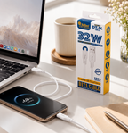 SoRoo DT-14 Type-C Fast Charging Data Cable (32W) – 120cm USB to Type-C Charging & Data Sync Cable with 1 Year Warranty | Durable, Tangle-Free & Safe Charging