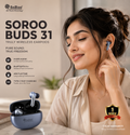 SoRoo Buds 31 Truly Wireless Earbuds with Bluetooth 5.4, Hi-Res Audio & 1 Year Warranty