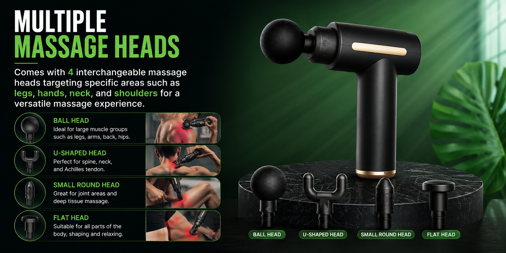 Deep Tissue Massage Gun – Portable Muscle Recovery & Pain Relief Device